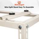 WeCooper Mini Split Ground Stand for 9000-24000 BTU Ductless AC Heat Pump,Heavy Duty Adjustable Mini Split Condenser Stand,Max Load 450LBS