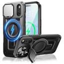 WASTROYAL Camera Stand Case for iPhone 17 Pro Max, [Compatible with MagSafe] [Lens Cover] 2025 Version Military Grade Protective Soft Case for iPhone 17 Pro Max 6.9 inch Men Women, Black