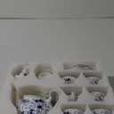 Bone China Tea Set, 21-Pieces Porcelain Tea Set for Adults, Tea Cups And Saucers for 6, with Teapot, Spoons, Sugar Bowl, Creamer Pitcher, Vintage Tea Set for Women Tea Party (Blue)