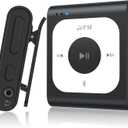 AGPTEK 64GB Clip MP3 Player with Bluetooth, A53PL Portable Music Player with FM Radio, Shuffle, No Phone Needed, for Sports(Black)