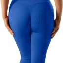 RXRXCOCO Ribbed Workout Sets for Women 2 Piece Backless Strappy Sports Bra Seamless Leggings Matching Set Yoga Outfits (Large, #004 Blue)