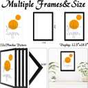 13x19 Picture Frame Set of 4, Black 13 x 19 Frame High Transparent Wall Gallery Poster Canvas Photo Frames for 13 by 19 inches