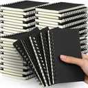 Jutom 100 Pcs Small Spiral Notebooks Memo Pads 3x5 Bulk Small Pocket Notebooks Mini Notepads with Lined Pages Mini Journals for Office School Work Supplies, 120 Pages (Black)