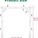 THORISE 7.3FT Wooden Wedding Arch Stand Square Wood Arch Wedding Arbor for Ceremony Party Proposal Scene Garden