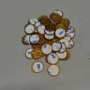 UNIQOOO Wax Seal Stickers - 3D Magnolia Wedding Invitation Envelope Botanical Seal Stickers, 100 Pcs Self-Adhesive Antique Gold Stickers, Perfect for Invitation, Christmas, Gift Wrapping, Party