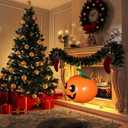 NUOBESTY Halloween Inflatable Pumpkin Decorations Waterproof Pumpkin Ball Outdoor Halloween Decorations for Yard, Garden, and Lawn