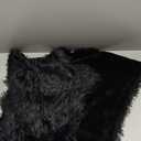 MIULEE Pack of 2 Luxury Faux Fur Fluffy Throw Pillow Covers Set Soft Deluxe Winter Decorative Plush Fleece Pillowcases for Cushion Couch Sofa Bedroom Home 20 x 20 Inch Black