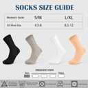 Compression Crew Socks for Women Thin Lightweight (15-20 mmHg) for Athletic Nurses Circulation Support Socks, 4 Pairs, XL