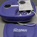 HOSPAN Collapsible Foot Spa Electric Rotary Massage, Foot Bath with Heat, Bubble, Remote, and 24 Motorized Shiatsu Massage Balls. Pedicure Foot Spa for Feet Stress Relief - FS02A (Blue)