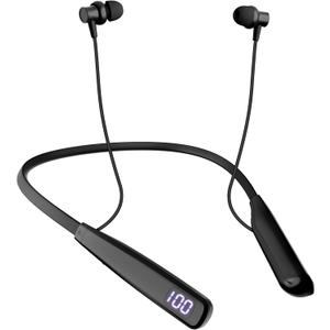 Travel Sports Essentials, Neckband Bluetooth Earbuds, Genuine Wireless Bluetooth 6.0 Headphones 80Hrs Playtime Headsets with Mic, IPX6 Waterproof Magnetic Earbuds, HD Sound for Running, Gym, Travel