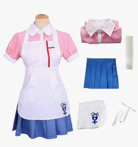 Cosplay Costume Cosplay Dress Nurse Maid Outfit with Arm Leg Sleeve Breastpin for Women. Size S