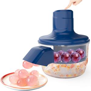 Automatic Grape Peeler Machine,Electric Peeling Skin Remover Tool for Small Fruits,Automatic Garlic & Cherry Tomato Peeler Skin Remover Tool for Grape,Efficient Peeling Kitchen Gadget for Home Use (Blue)