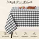 Gingham Buffalo Check 52"x70" Tablecloth 100% Cotton Washable Rustic Rectangle Table Cover Decorative for Gifts, Dining, BBQ, Buffet Parties & Camping - Grey