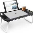 Laptop Bed Tray Table, Laptop Stand, Portable Lap Desks with Foldable Legs, Reading Desk for Sofa Couch Floor - Small