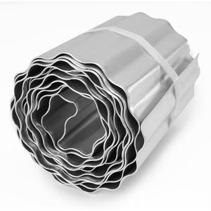 Corrugated Metal Garden Edging, Metal Landscape Edging Border, Sturdy Metal Fence Perfect for DIY Flower Beds and Lawn (Silver, 6" Tall)