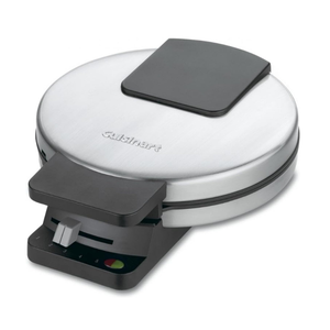 Cuisinart Waffle Maker, 1250W Round Classic Waffle Iron, 5Setting Adjustable Browning Control, WMRCANAS, Brushed Stainless