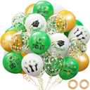 2026 Graduation Party Decorations, 68pcs Graduation Balloons Green and Gold Grad Decor for College High School Class of 2026 Congrats Grad Party Decor