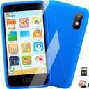 MINIBEAR Kids Toy Smartphone, 3.97" Toddler Dual Camera Learning Toys, 201+ Educational Games Play Phone No WiFi for Girls Boys 3-12 Christmas Birthday Gifts with 32g SD Card (Blue)