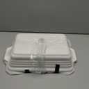 MALACASA Casserole Dish for Oven, 4.4 Qt Porcelain Baking Dish with Lid, 9x13 Baking Pan with Handles, Large Lasagna Pan Deep, Rectangular Bakeware, Microwave Safe, White, Series BAKE