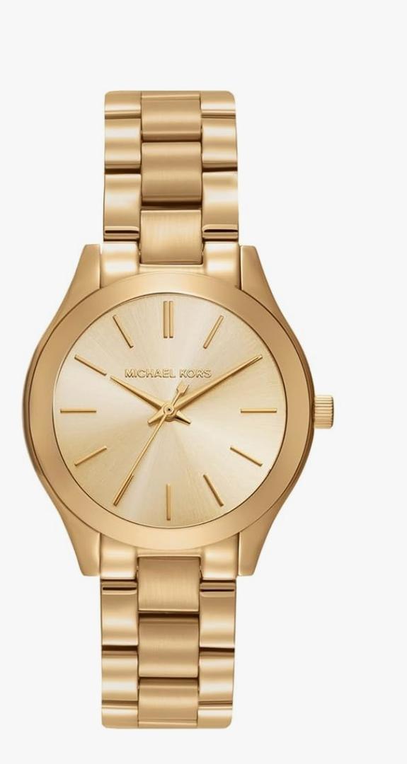 Michael Kors Slim Runway Women's Watch, Stainless Steel Bracelet Watch for Women MK3179