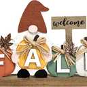 Fall Decorations for Home Thanksgiving Decor Wooden Gnome Sign Farmhouse Welcome Fall Sign Vintage Autumn Harvest Signs Indoor