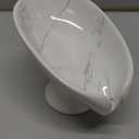 Small Soap Dish, Self Draining Bar Soap Holder for Bathroom Sink, Leaf Shaped Drainage Ceramic with Marble-Pattern Finish, Decorative Soap Dish, No Suction Cup, ANTIS'S HOME