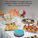 Berglander Plastic Plates Set of 8 Pieces 10", Mutil Color Reusable Flat Dinner Plates, Salad Plates, Pasta Bowls, Dishes Set Easy to Carry for Home, Garden, Picnic, Camping, Outdoor