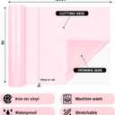 2 x GIRAFVINYL Light Pink HTV Heat Transfer Vinyl, Pink Iron on Vinyl Pastel HTV Vinyl for T-Shirt, Bags, and Other Fabric, 12" X 5FT, Easy to Cut & Weed