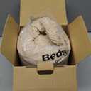 Bedsure Waterproof Dog Blankets for Large Dogs - Pet Blanket for Couch Protector Washable, Premium Jacquard Coral Fleece Cat Throw Blanket, Soft Plush Reversible Furniture Protection, 50"x60", Cream