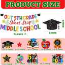 Fifth Grade Graduation Decorations-5th Grade Graduation Banner,Elementary School Classroom Party Decorations,2026 School Sign Hanging Swirls Supplies for Boys & Girls