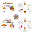 2 x 24 Sets Fall Thanksgiving Paper Craft Kits Autumn Religious Christian Coloring Cards Color Your Own Turkey Art Spining Paper Game DIY Jesus Biblical Activities for Sunday School Class