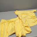 Vest and Pants Set Women - Sexy Pant Sets Women 2 Piece Outfits Off Shoulder Ruched Crop Tops Wide Leg Pantsuits Yellow, Size Medium