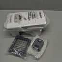 Mueller Pro-Series 10-in-1, 8 Blade Vegetable Chopper, Onion Mincer, Cutter, Dicer, Egg Slicer with Container, French Fry Cutter Potato Slicer, Home Essentials, Salad Chopper White Sand/Green