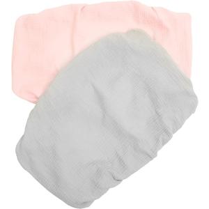 2pcs Soft Muslin Changing Table Pad Covers Breathable Changing Pad Washable and Reusable Light Pink Grey Convenient for Daily Use