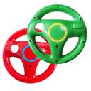 DOYO Steering Wheel for Wii Controller, 2 pcs Racing Wheel Compatible with Mario Kart, Game Controller wheel for Nintendo Wii Remote Game (Red and Green)