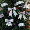 Yungyan Velvet Ribbons with Gold Edge Felt Ribbon Gift Bow Wrapping Ribbon for Handmade, Home Decor, Gift Wrapping, Wreath DIY Crafts, Christmas Tree (2.5 Inch X 35 Yards,White)