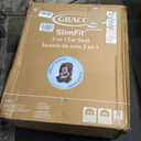 Graco Slimfit 3-in-1 Convertible Car Seat, Slim Car Seat with Space-Saving Design, Highback Booster Seat with 10-Position Headrest, Rear Facing and Forward Facing Carseat, Darcie, manufacturing date 2025/07/18
