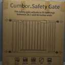 Cumbor 29.7-46" Baby Gate for Stairs, Toddler Safety Essentials for The House, Auto Close Dog Gate for Doorways, Mom's Choice Awards Winner-Easy Install Pressure Mounted Pet Gates for Dogs, White