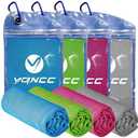 YQXCC 4 Pack Cooling Towels (40"x12") Cool Towel, Cold Towel, Microfiber Soft Breathable Chilly Ice Towel for Sport, Yoga, Golf, Gym, Camping, Running, Fitness, Workout & More Activities