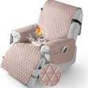 TAOCOCO 100% Waterproof Recliner Cover - Recliner Cover with Non-Slip Granule, Recliner Chair Covers with Elastic Band, Recliner Chair Covers for Reclining Chair(Peach, Medium-25'')