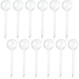 12 Pcs Large Plastic Self-Watering Bulbs,Clear Automatic Watering Globes,Clear Automatic Watering Bulbs for Plants,Graden,Flowers