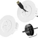 YCLYC Cord Hider for Wall Mount TV, in Wall Cable Management Kit for Large Capacity, Wall Cable Hider Behind The Wall, Cable Raceway White Includes Hole Saw Dril Attachment - 2 Pass Locking Brackets