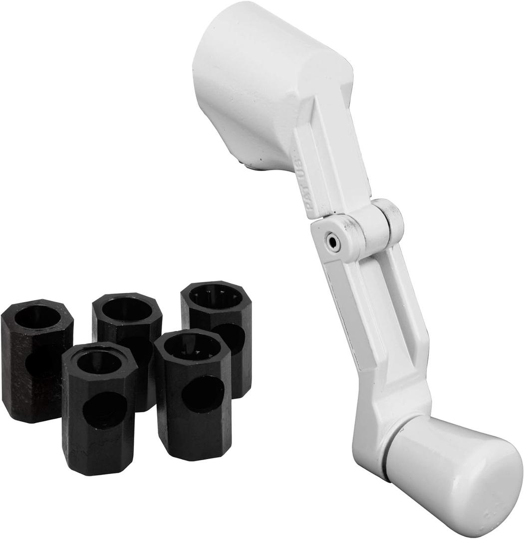 Prime-Line H 3962 Universal, Diecast, White, Folding Crank Handle for Casement Windows (Single Pack)