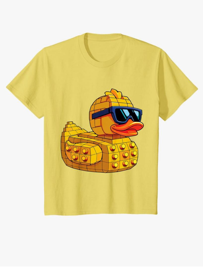 Duck Brick Master Builder Block Building Brick Builder T-Shirt, Size 2XL