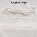 2 x Avxdbr Bride Wedding Hair Vine Floral Head Piece Pearls Handmade Hair Piece Rhinestone Headband for Women for Wedding Engagement Party