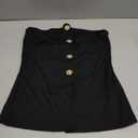 OYOANGLE Summer Going Out Tops for Women 2025 Button Front Sleeveless Strapless Tube Top Size M