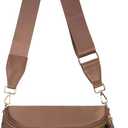 Spacious Nylon Crossbody Bag Bum Bag Handbags Wallets Purses Trendy Shoulder Bag for Women (brown)