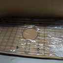 26.1 in. x 14.1 in. Centre Drain Sink Protector with Supersoft Silicone Feet in 304 Grade Stainless Steel