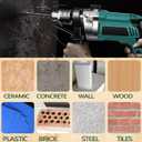 JOERIC 10PCS Black Masonry Drill Bits, Concrete Drill Bit Ceramic Tile Drill Bit Set Tungsten Carbide Tipped Ceramic Tile Drill Bits for Concrete Brick Glass Plastic and Wood5-12mm