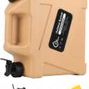 3.2 Gallon/5 Gallon Water Containers with Spigot, BPA Free Water Jug, Military Green Water Tank, Multifunction Water Storage Containers for Camping Outdoor Hiking,Emergency Stroage (409.6 Ounces, Beige)